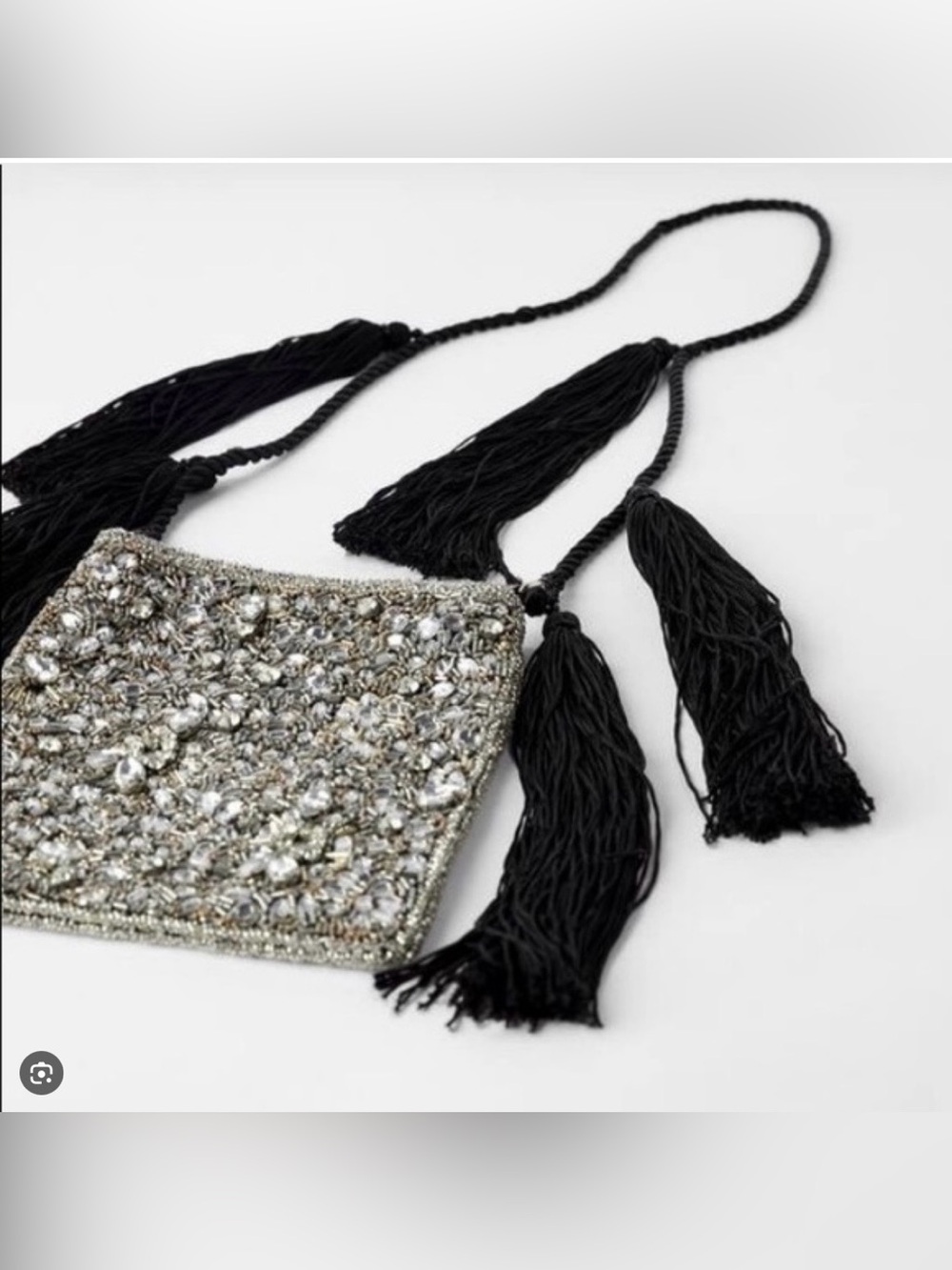 NWT Zara Bejeweled Crossbody Bag